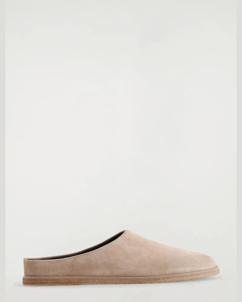 COS Pantoletten Aus Veloursleder Beige