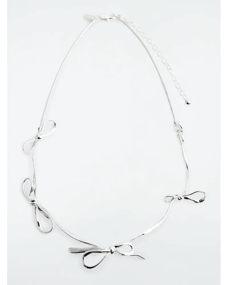 Cos Schlangen-Halskette Mit Schleifen Silber