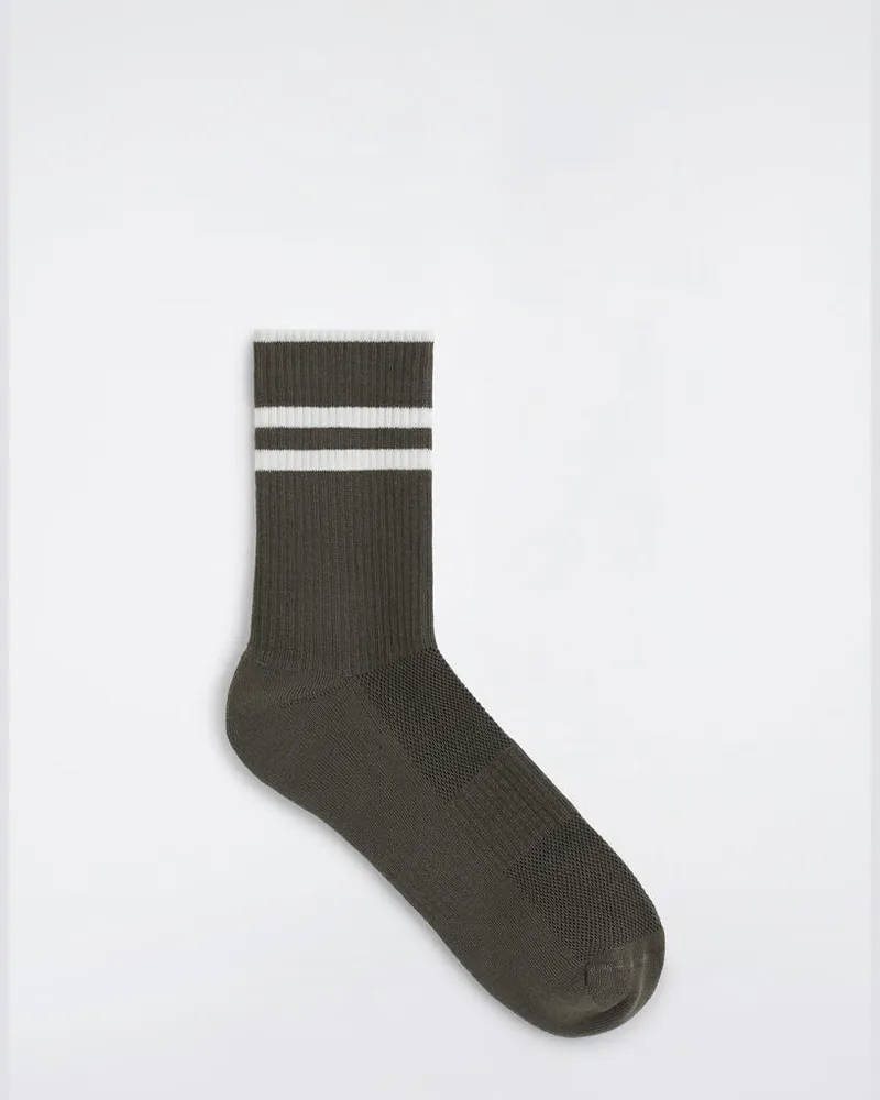 COS Striped Sports Socks Braun