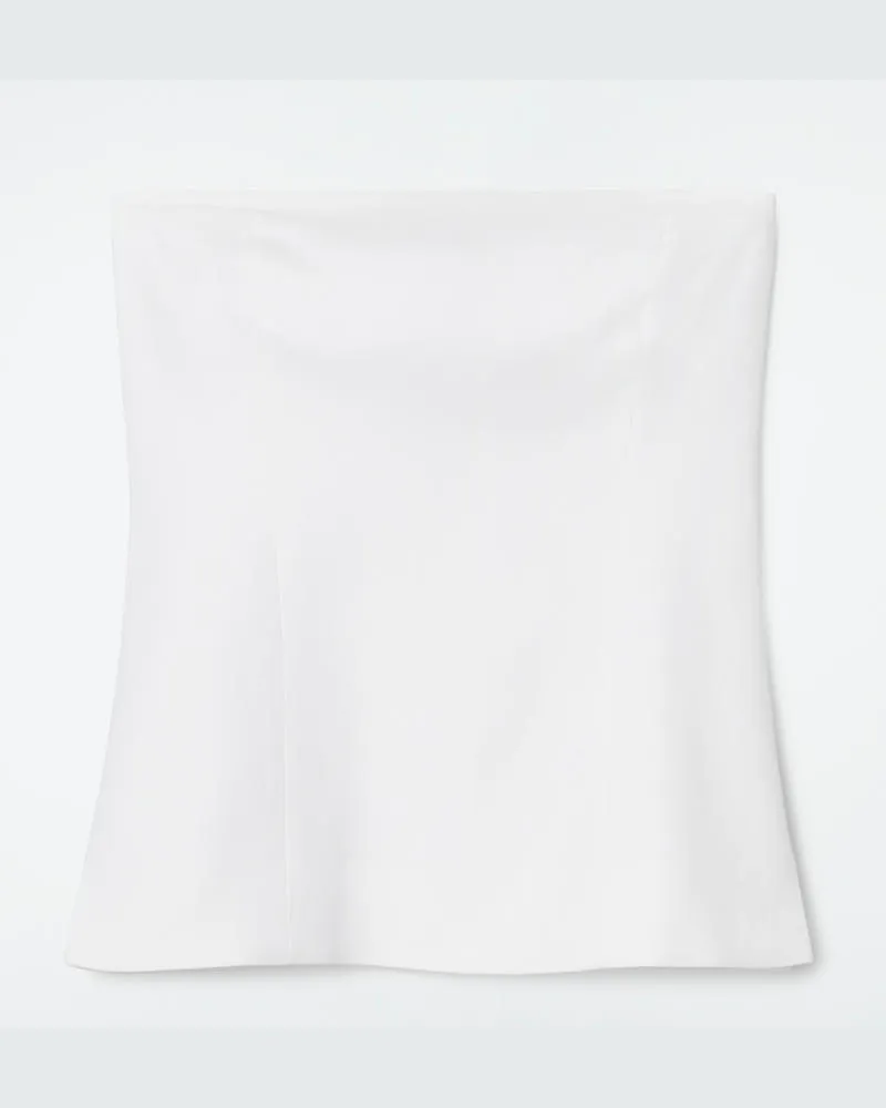 COS Bustier-Oberteil Aus Leinen Weiß
