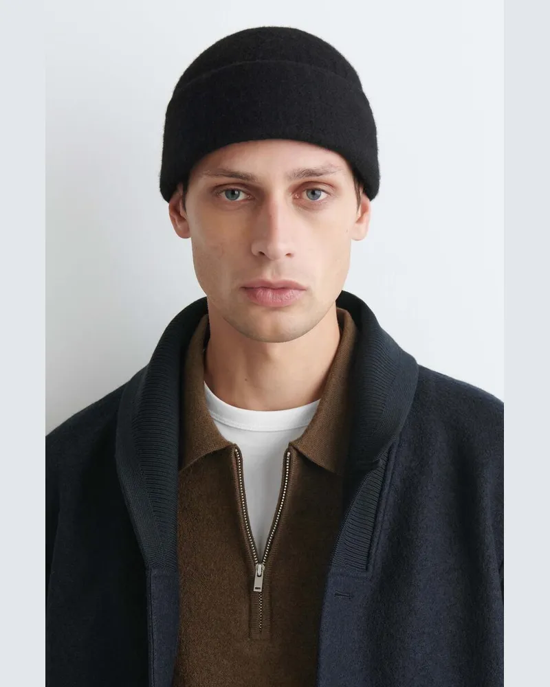 COS Beanie Aus Wollfilz Schwarz