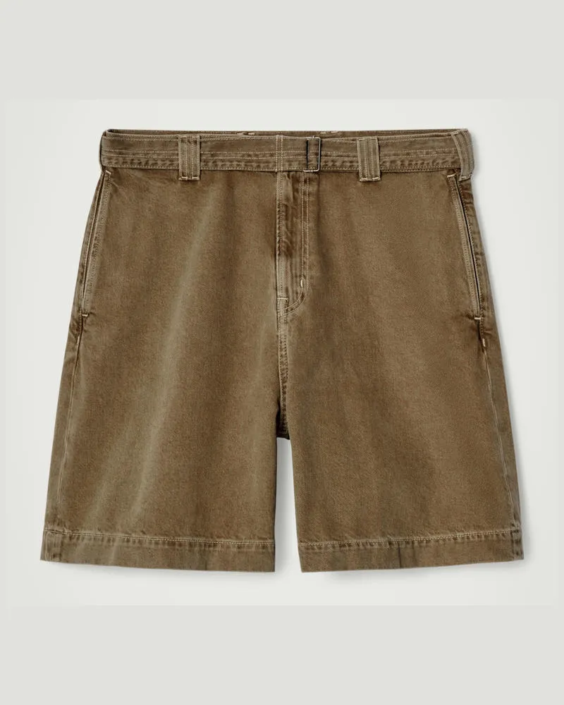 COS Jeansshorts Mit Gürtel Gelb