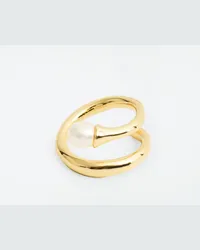 COS Spiralförmiger Ring Mit Süsswasserperle Gold