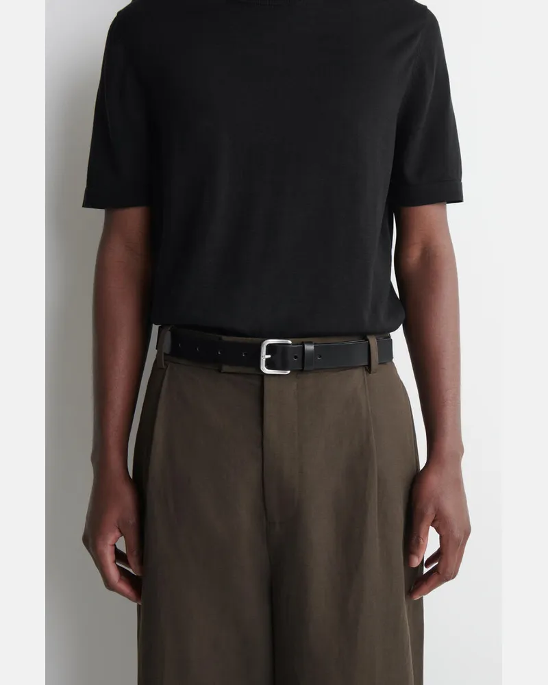 COS Ledergürtel Schwarz