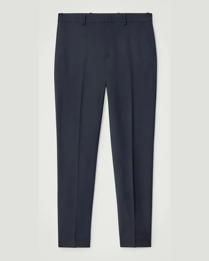 COS Schmal Geschnittene Wollhose Blau