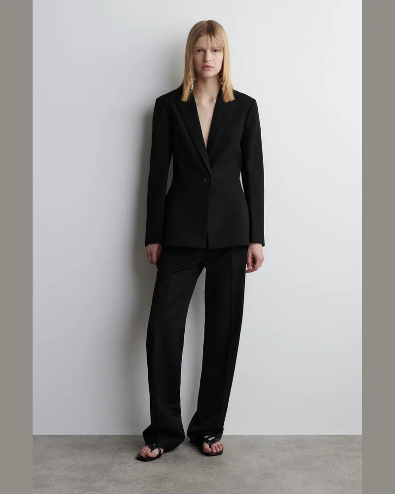 COS Elegante Wollhose Mit Schmalem Bein Schwarz