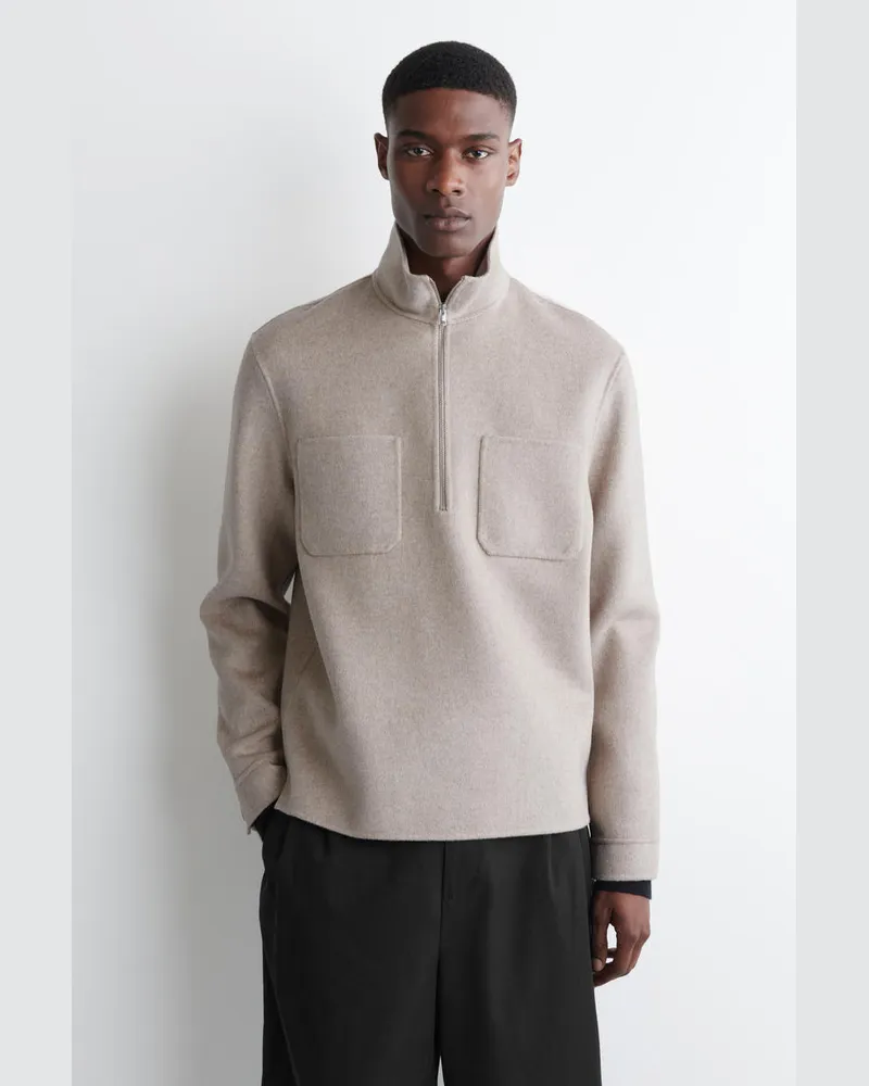 COS Sweatshirt Aus Doubleface-Wolle Beige