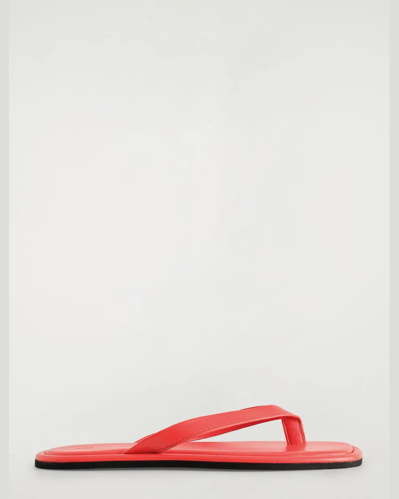 COS Flip-Flops Aus Leder Rot