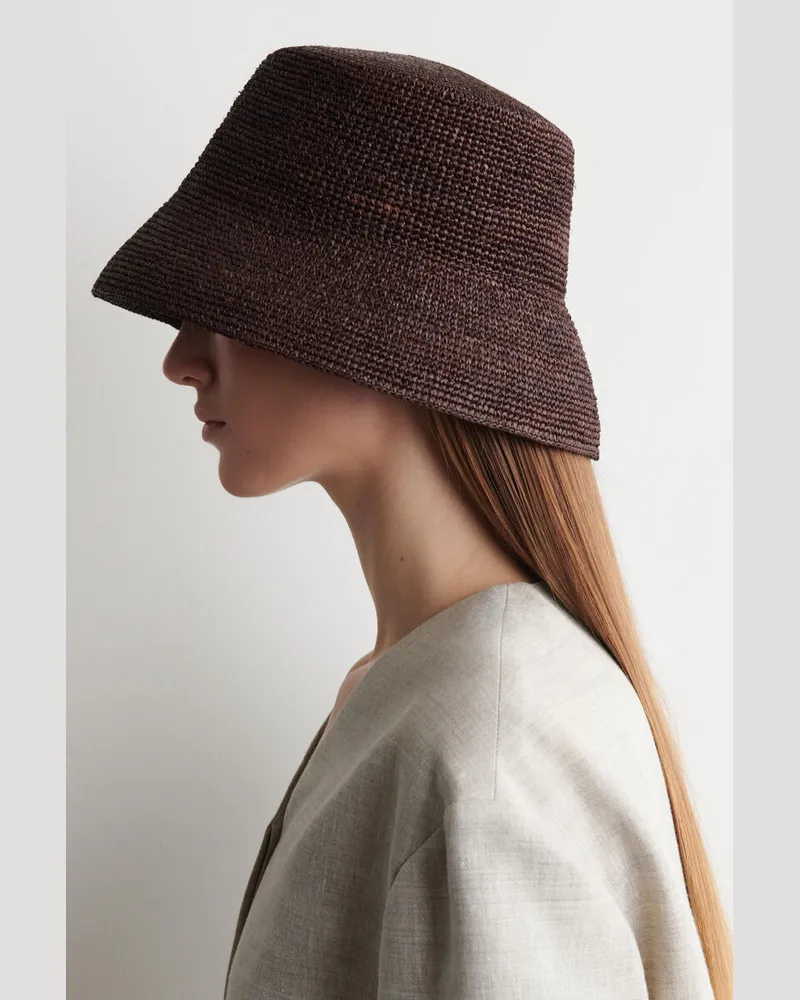COS Fischerhut Aus Raffia Braun