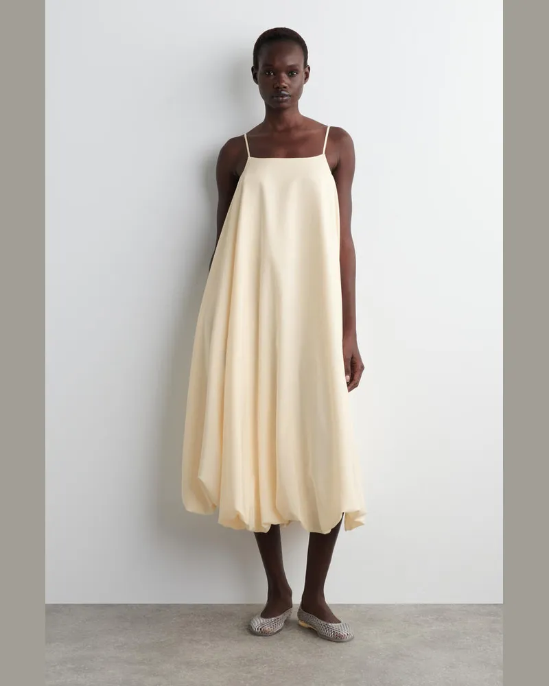 COS Midikleid Mit Bubble-Saum Weiß
