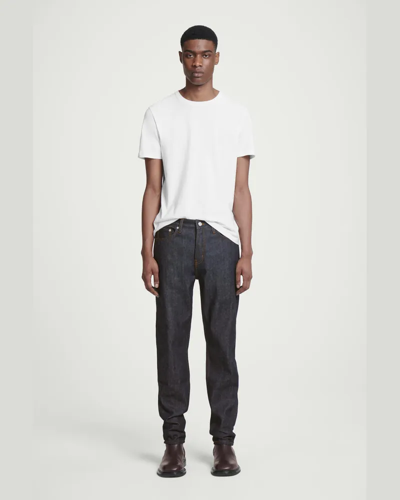 COS Schmal Zulaufende Pillar Jeans Aus Raw Denim Blau