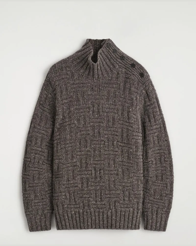 COS Wollpullover Mit Korbmuster Braun