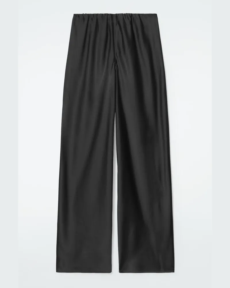 COS Hose Aus Satin Mit Elastischem Bund Schwarz