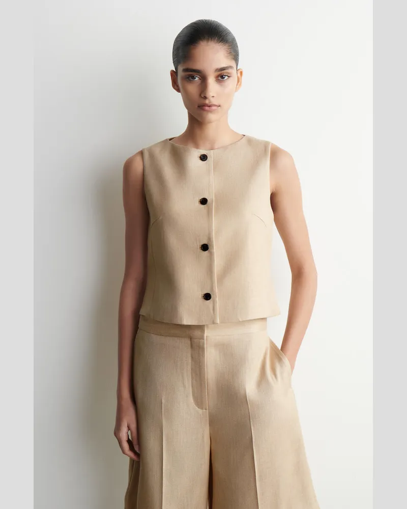 COS Elegante Weste Beige