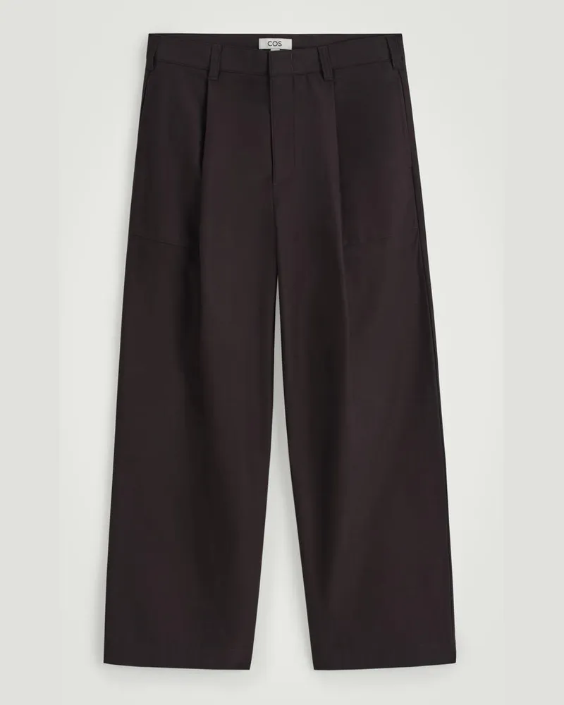 COS Hose Aus Baumwoll-Twill Mit Weitem Bein Braun