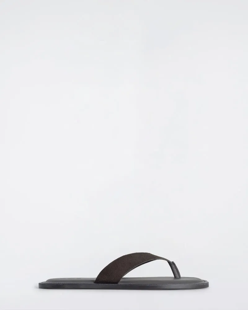 COS Flip-Flops Aus Leder Braun