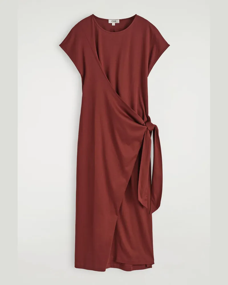 COS T-Shirt-Kleid Mit Wickelfront Rot