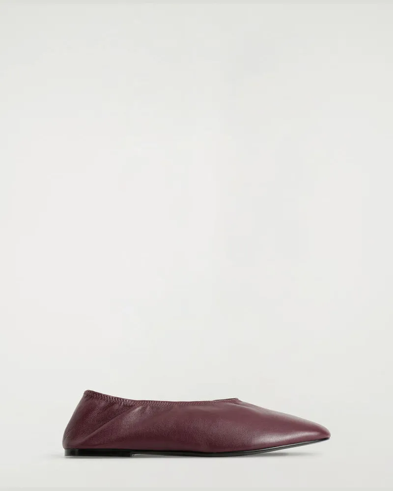 COS Schlichte Ballerinas Aus Leder Rot