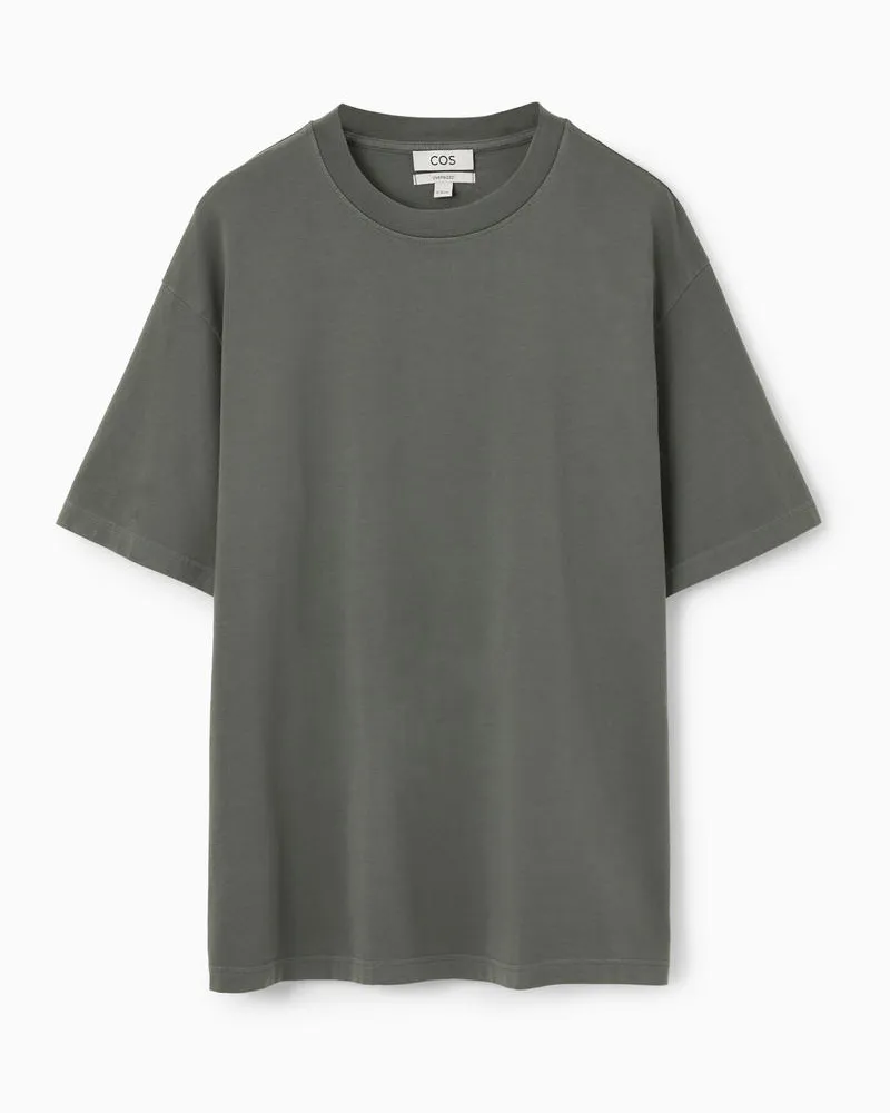 COS Oversized-T-Shirt Aus Baumwolle Grün