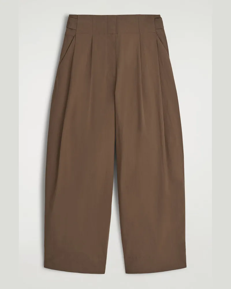 COS Hose Aus Baumwolle Mit Barrel-Bein Braun