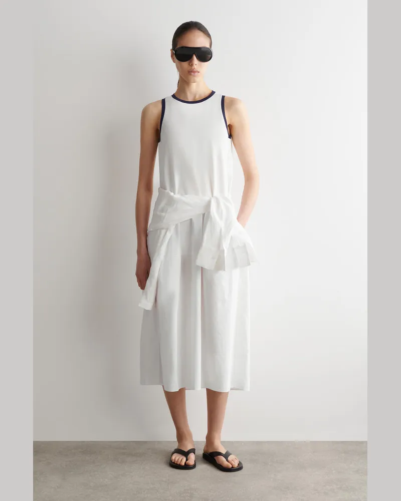 COS Ärmelloses Midikleid Mit Einsätzen Weiß