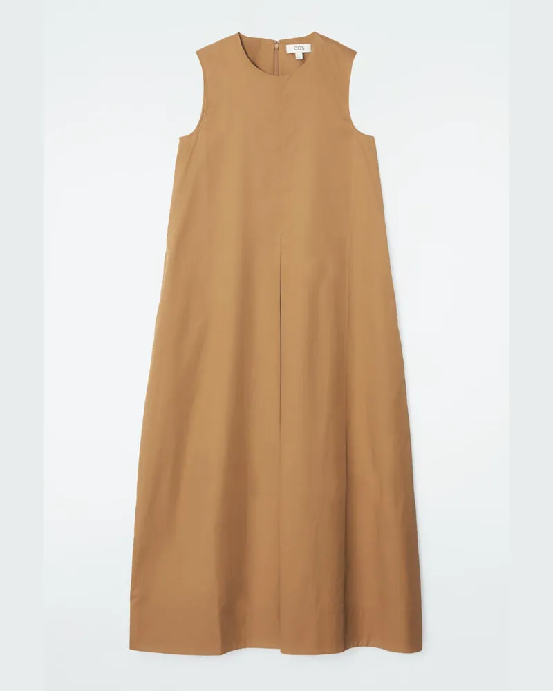 COS Midikleid Mit Abgerundeter Silhouette Beige