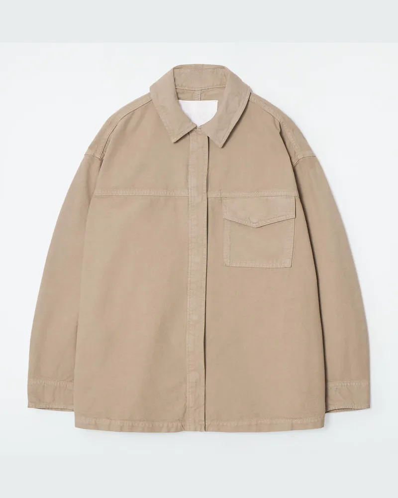COS Oversized-Hemdjacke Beige