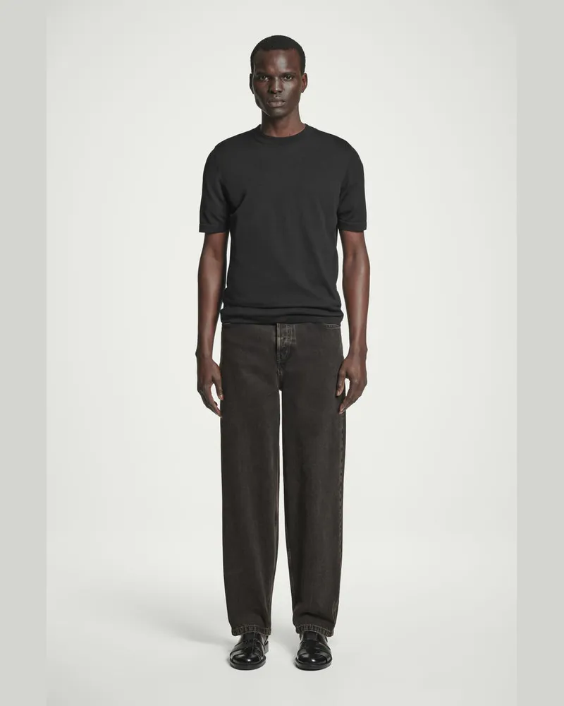 COS Dome Jeans Mit Geradem Bein Und Lockerer Passform Schwarz