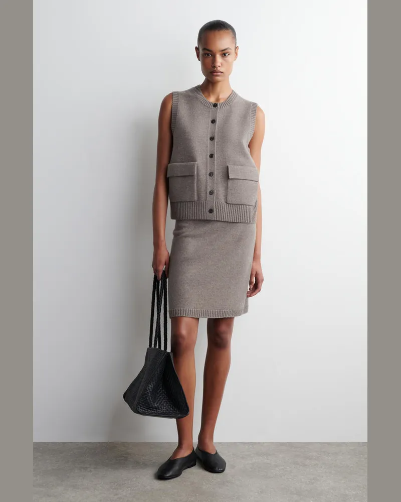 COS Minirock Aus Merinowolle Beige