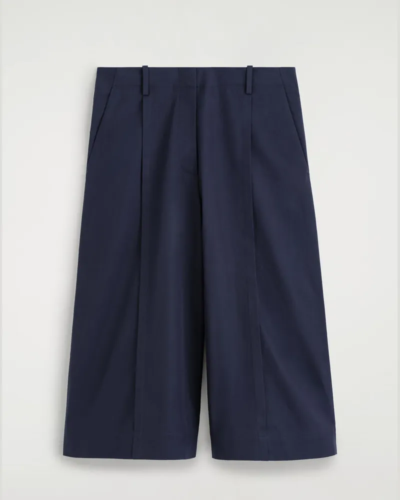COS Elegante Culottes Aus Baumwoll-Twill Blau