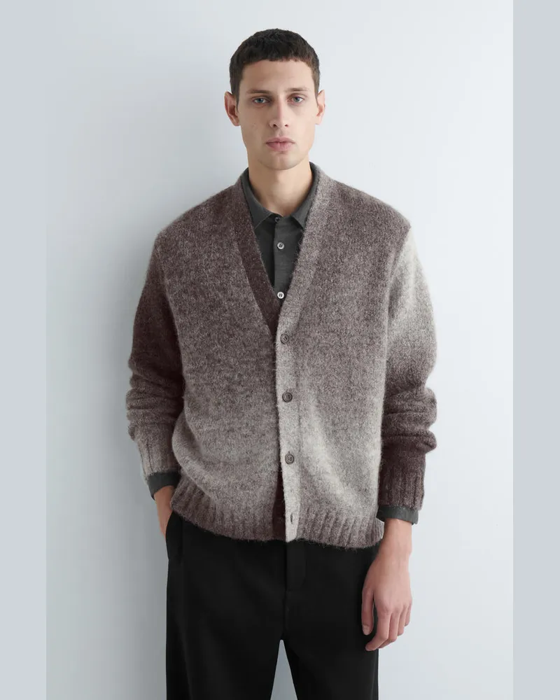 COS Degrad Alpaca-Blend Cardigan Grau