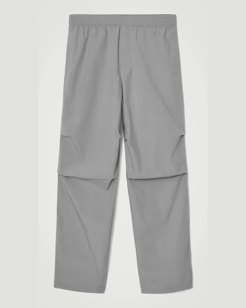 COS Baumwollhose Mit Weitem Bein Und Elastischem Bund Grau
