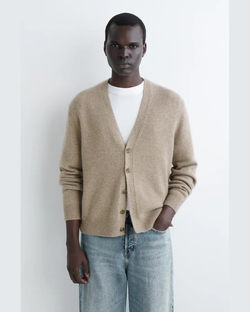 COS Strickjacke Aus Kaschmir Mit V-Ausschnitt Beige