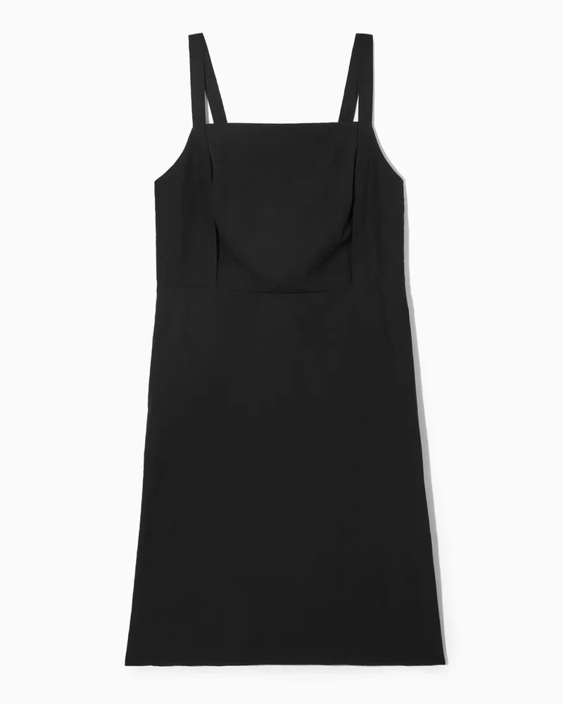COS Kurzes Schürzenkleid Mit Rückenausschnitt Schwarz