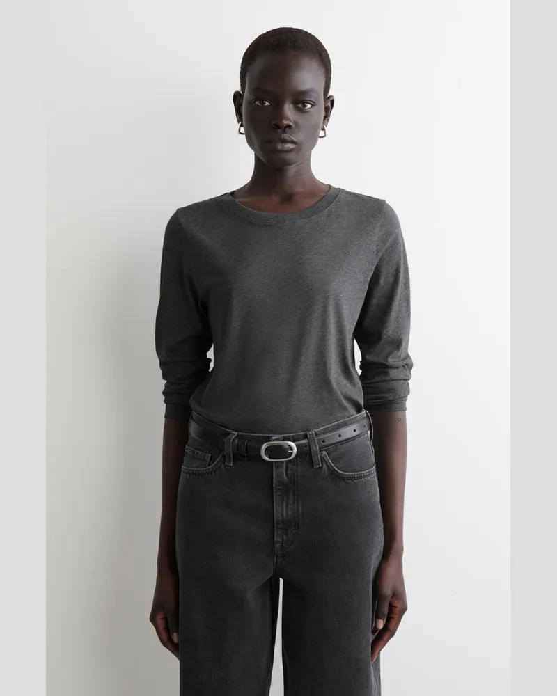 COS Alltags-Langarmshirt Grau