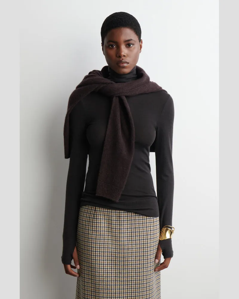 COS Oberteil Aus Merinowolle Mit Hohem Kragen Braun