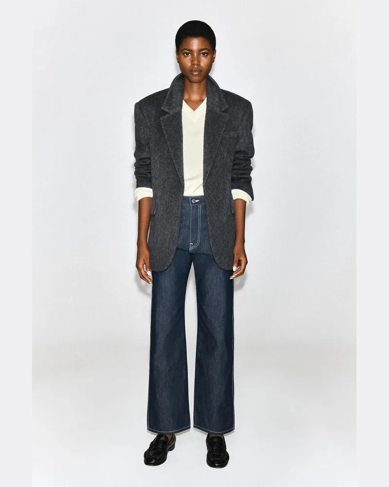 COS Chord Jeans Mit Geradem Bein Und Steppnähten Blau