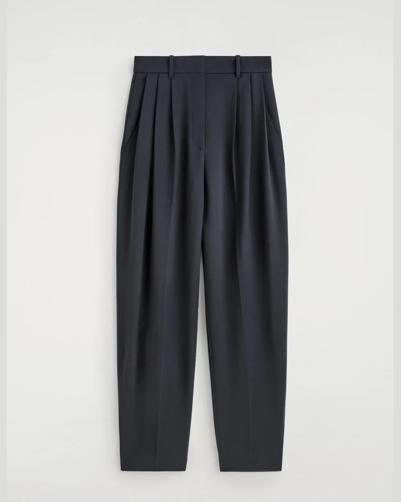 COS Tulpenhose Aus Woll-Mix Mit Falten Blau
