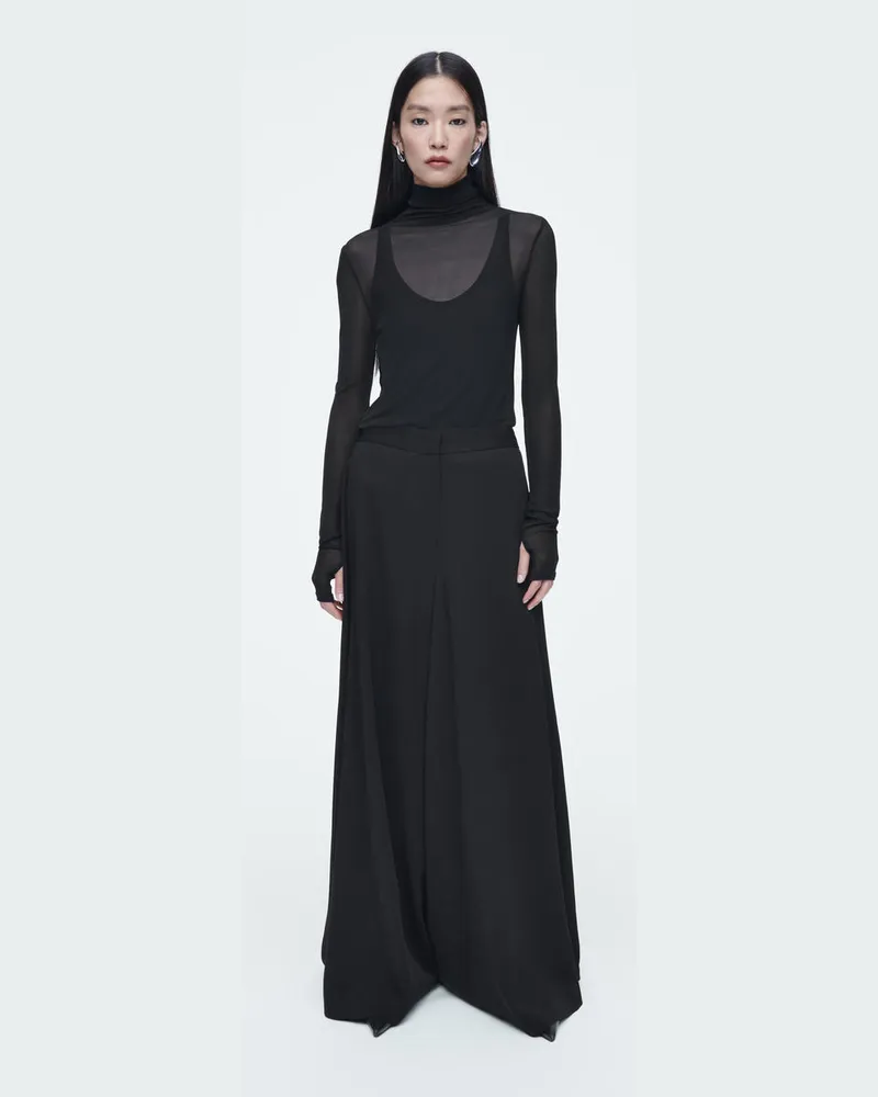 COS Fliessende Hose Mit Weitem Bein Schwarz