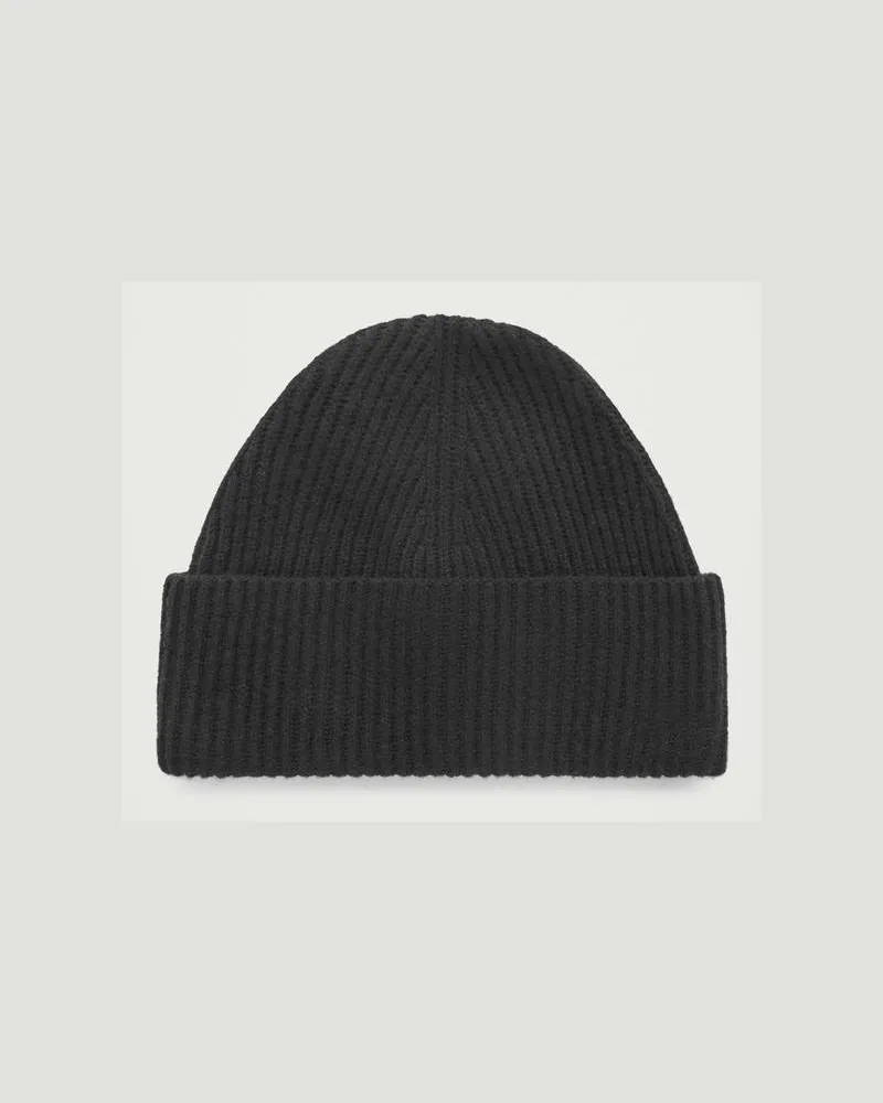 COS Beanie Aus Wolle Schwarz