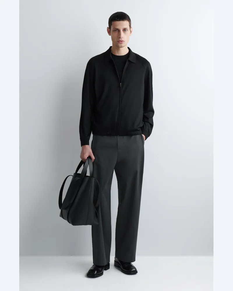 COS Bomberjacke Aus Wolljersey Schwarz