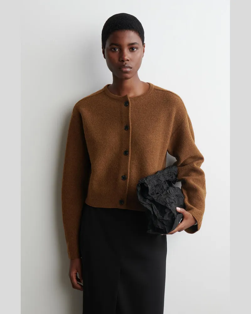 COS Strickjacke Aus Kochwolle Braun