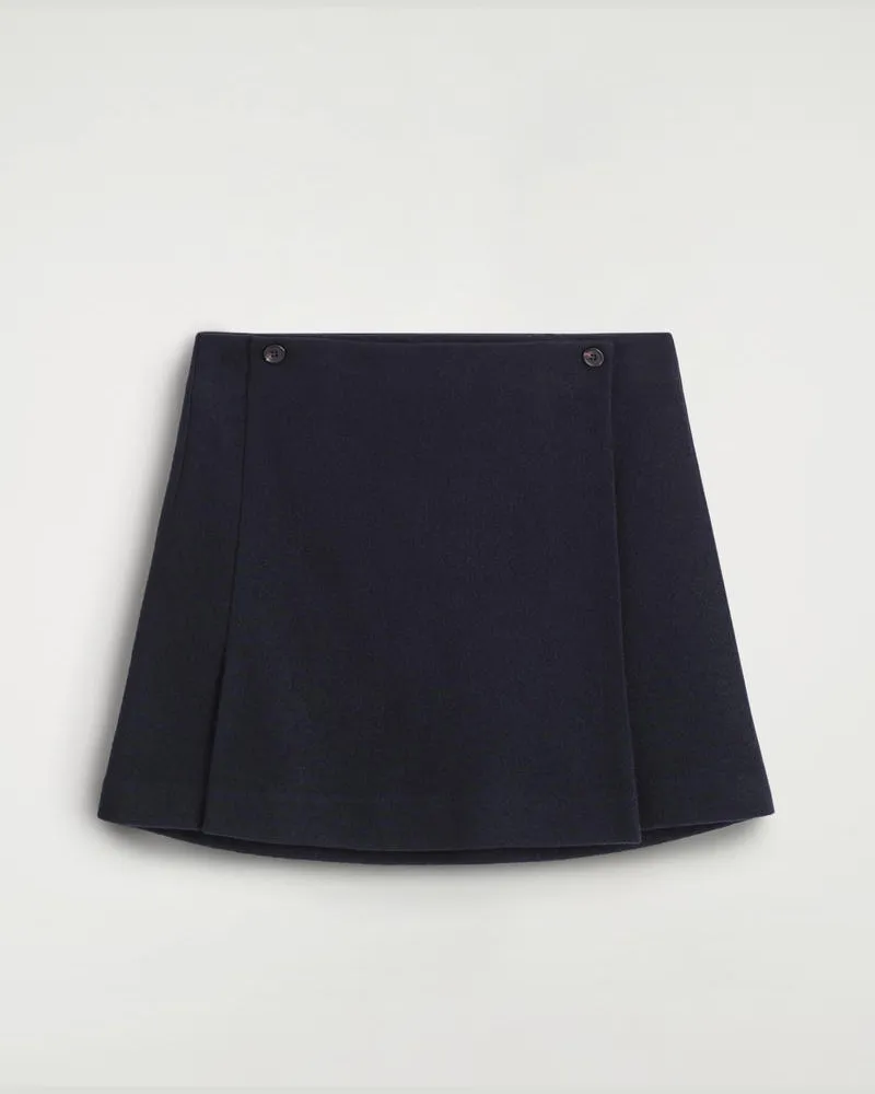 COS Minirock Aus Gekochter Merinowolle Blau