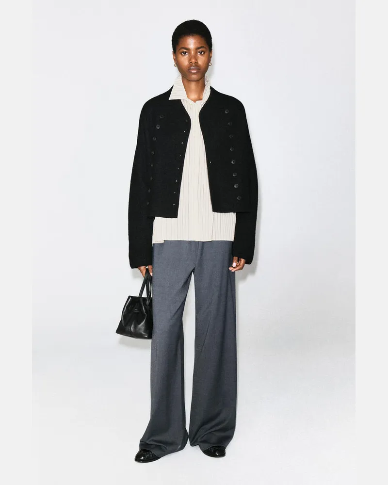 COS Hose Aus Woll-Mix Mit Weitem Bein Grau
