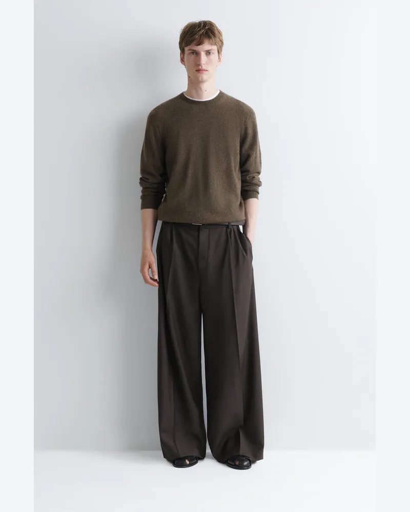 COS Lockere Hose Mit Weitem Bein Und Falten Braun