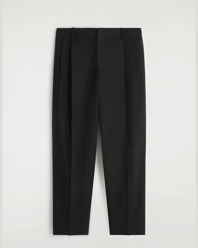 COS Hose Aus Baumwoll-Twill Mit Geradem Bein Schwarz