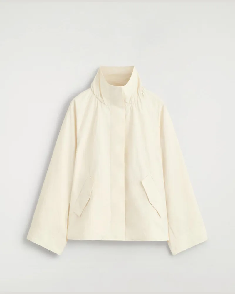 COS Jacke Aus Nylon Mit Trichterkragen Weiß