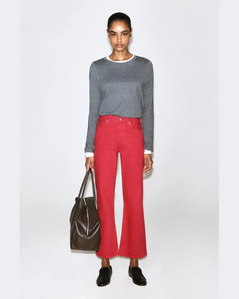 COS Verkürzte Valley Bootcut-Jeans Rot