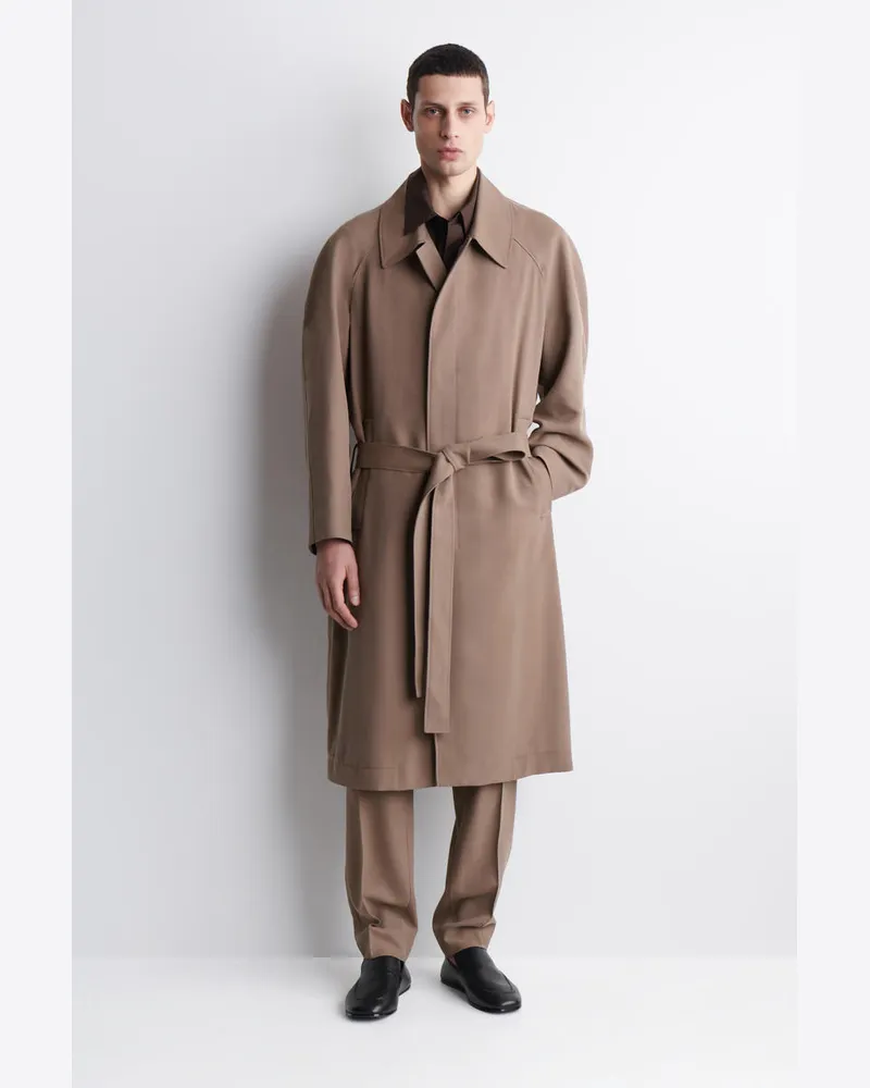 COS Kurzmantel Aus Twill Beige