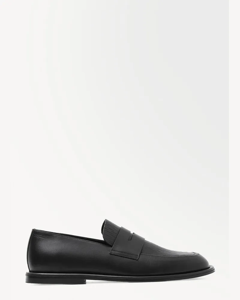 COS Die Perforierten Leder-Loafers Schwarz